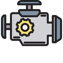 Engines Outline Color Icon