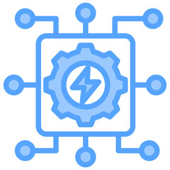 Energy Systems Blue Icon
