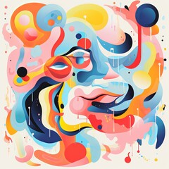 Fototapeta premium Abstract Emotions Illustration with Color and Texture