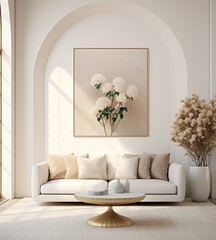 Light, luxurious living room.