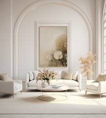 Light, luxurious living room.
