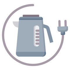 Electric Kettle Flat Icon
