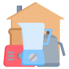Small Appliances Flat Icon