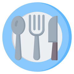 Fototapeta premium Cutlery Flat Icon