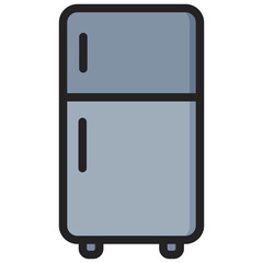 Refrigerator Outline Color Icon