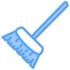 Floor Brush Blue Icon