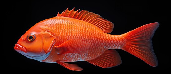 Catalina Island s Garibaldi fish With copyspace for text