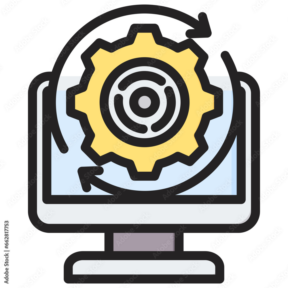 Poster Application Initialization Outline Color Icon