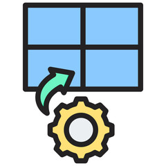 Event Trace Logging Outline Color Icon