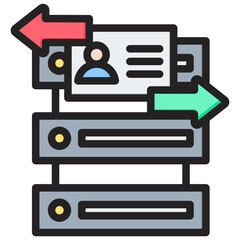 Server Name Indication Outline Color Icon