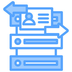 Server Name Indication Blue Icon