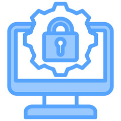 Ip Security Blue Icon