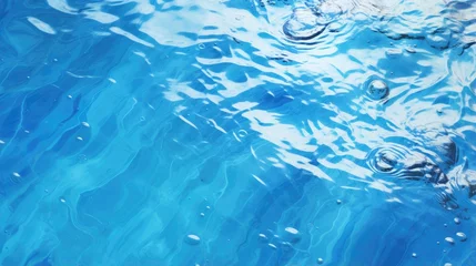 Fotobehang Blue ripped water caustics texture in pool or sea © HN Works