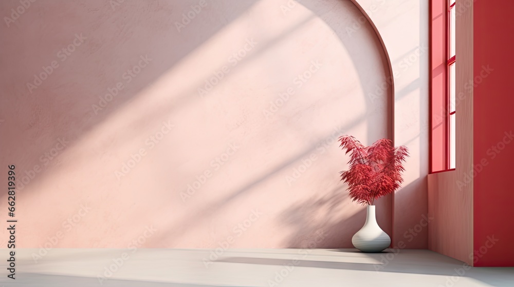 Poster minimal window shadow overlay background. product placement. minimal product placement background wi