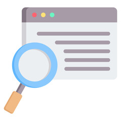 Information Search Flat Icon