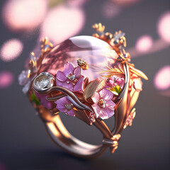 Spring ring. Ai generated