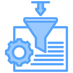 Obraz premium Gathering Information Blue Icon