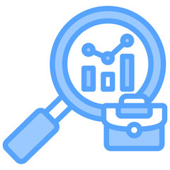 Job Analysis Blue Icon