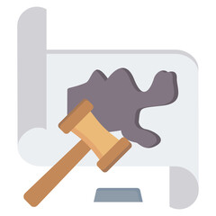 Land Dispute Flat Icon