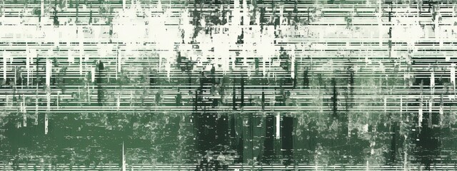 Seamless faded horror green retro VHS scanlines or TV signal static noise pattern. Television screen or video game pixel glitch damage background texture. Vintage analog grunge dystopiacore backdrop - obrazy, fototapety, plakaty