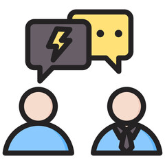 Labor Dispute Outline Color Icon