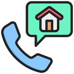 House Calls Outline Color Icon