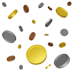 falling coins
