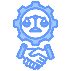 Paralegal Services Blue Icon