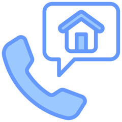 House Calls Blue Icon