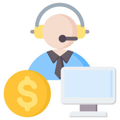 Operator Model Flat Icon