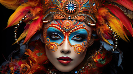 Elaborate Carnival Performer Ensemble