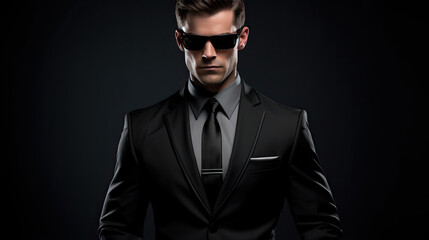 Obraz premium Charismatic Secret Agent Disguise