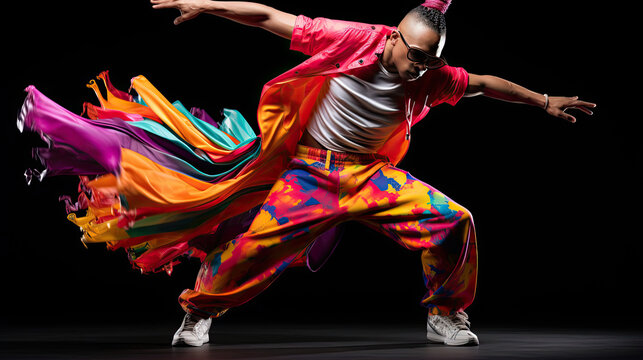 Energetic Dance Performer Attire