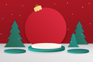 christmas podium, new year sale