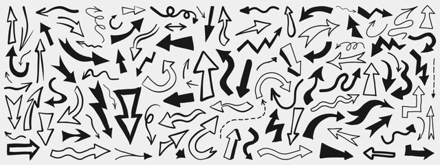 Cool Modern Arrows Icons Set Vector Design Elements. Pointer Direction Signs.