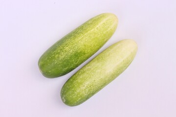 Isolated cucumber. Fresh organic cucumber isolated clipping path. Cucumber macro studio photo. High End Retouching