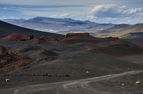 Volcanic Beauty of Payunia under a Blue Sky