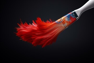 3D rendered illustration of a paintbrush. Generative AI
