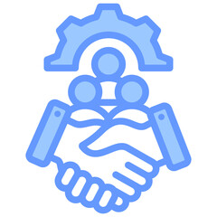 Partnership Blue Icon