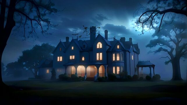 haunted house in the forest