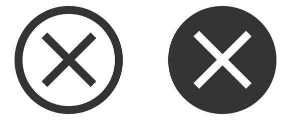 Close icon vector sign. Cancel symbol web design. Error