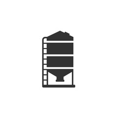 Granary vector icon in flat. Vector sign illustration