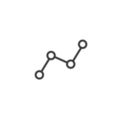 Graph icon vector on white