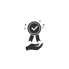 Award icon with 1, vector illustration