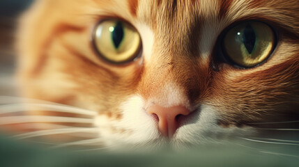 Close-up Portrait of a Cat Created with Generative AI