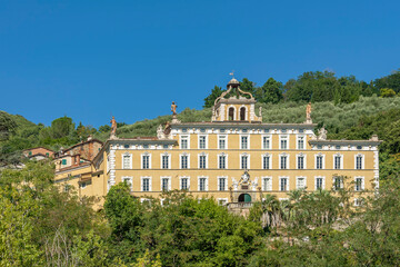 Panoramic view of the upper part of Collodi, Pistoia, Italy