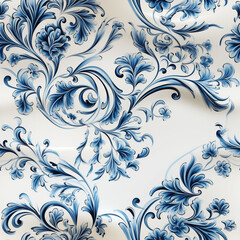 Arabesque Template Texture of Ceramic Plate Art (Tile)	