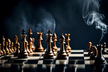 chess board with chess pieces