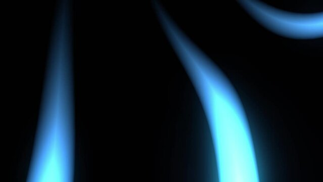 dynamisch bewegter hell blauer leuchtender Lichtschweif, Energie, Power, Internet, Netzwerk, Streaming, Datentransfer, FTTH, schnell, schwarz