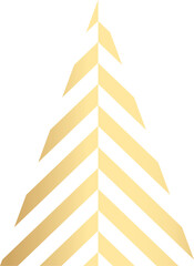  Christmas tree gold gradient decoration and design.